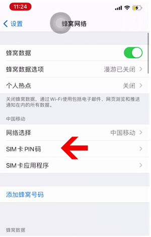 鸡泽苹果14维修网分享如何给iPhone14的SIM卡设置密码 