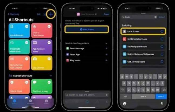 鸡泽苹果14锁屏维修店分享iPhone14升级iOS16.4后如何创建锁屏快捷方式 