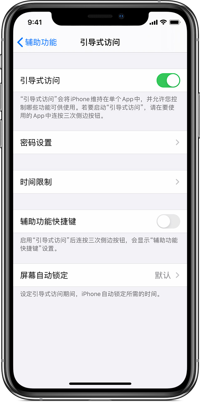 鸡泽苹果手机维修分享如何在 iPhone 上退出引导式访问 