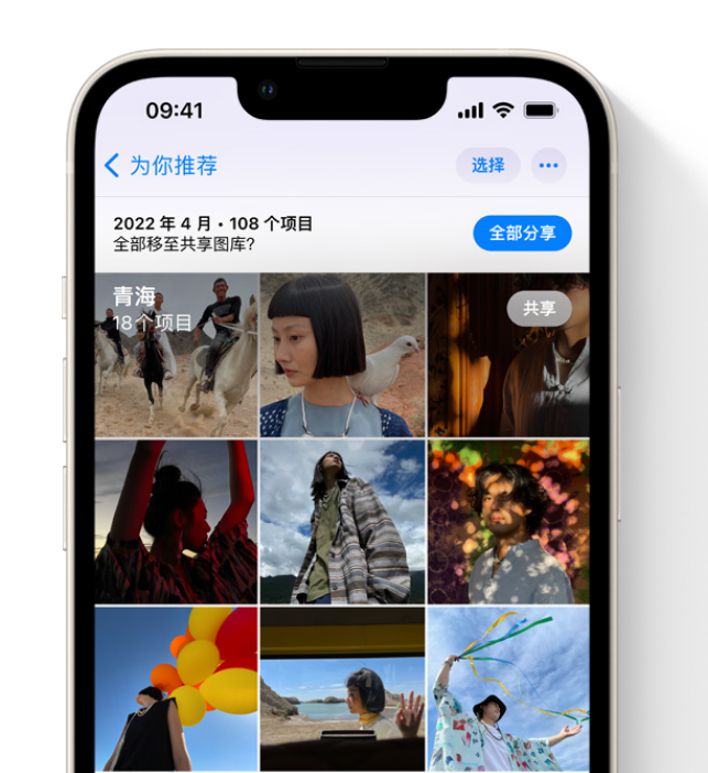 鸡泽苹果维修网点分享在 iPhone 上使用共享图库 